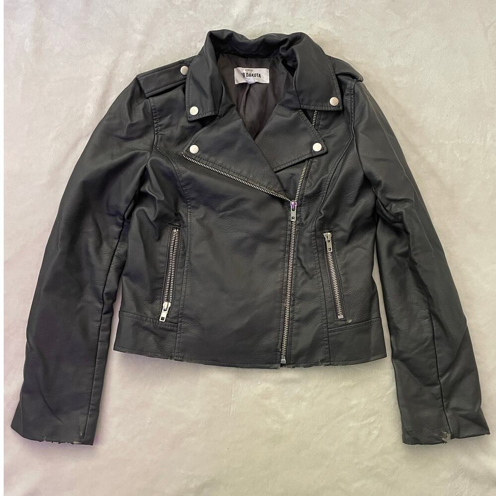 BB DAKOTA Women's Faux Leather Moto Jacket Women's S